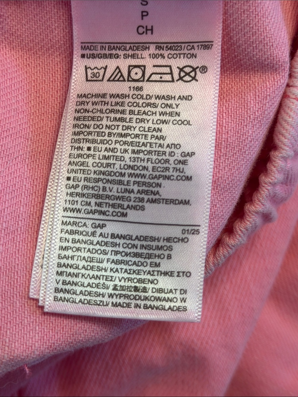 Gap Easy Horseshoe Jeans in Neon Pink Denim - Picture 5 of 12